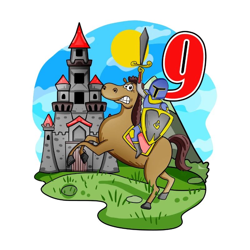 Ritter 9. Geburtstag 9 Jahre Junge Geschenk