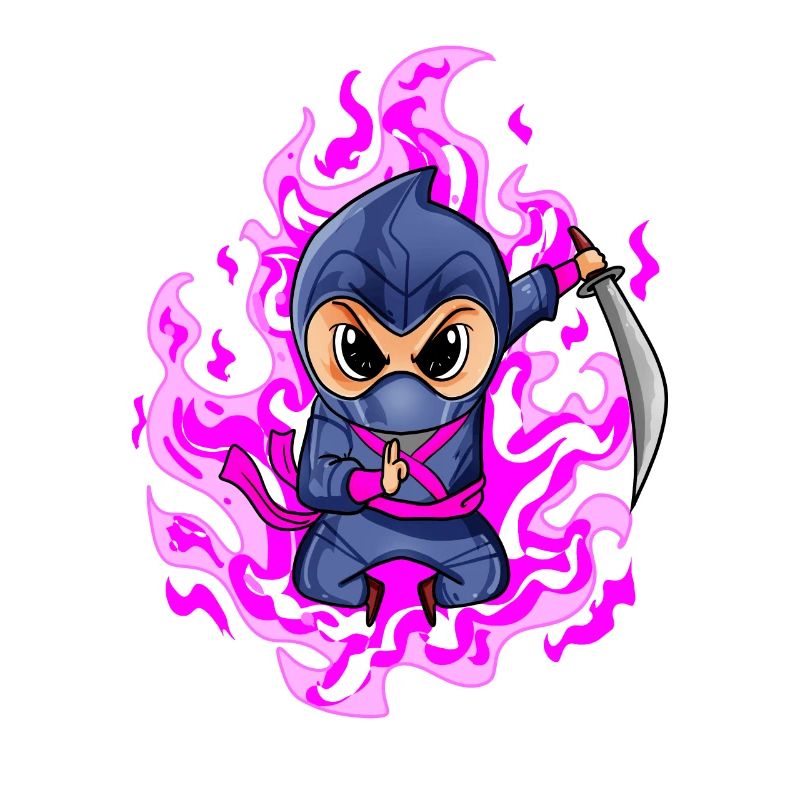 Ninja Mädchen in Rosa