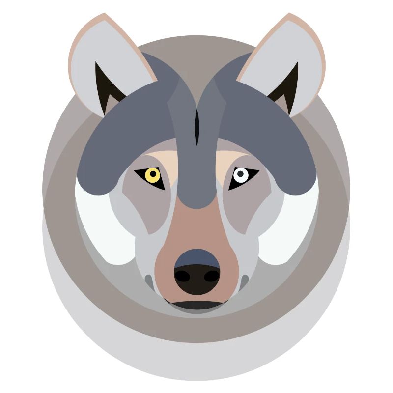 Wolf as a graphic