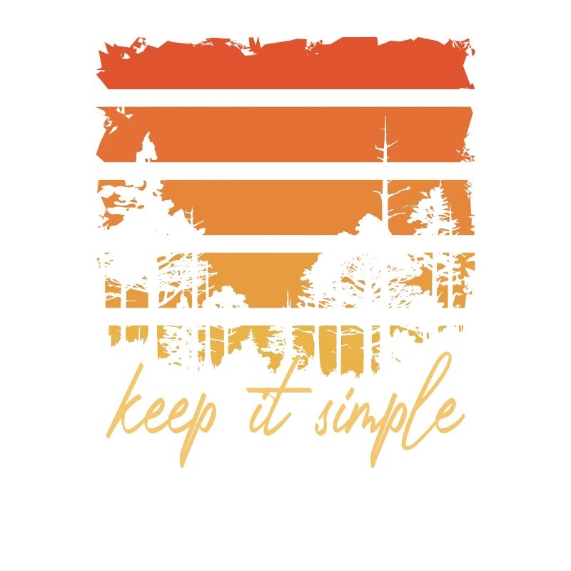 Keep It Simple Tent Camping Nature Mountains Minimalist