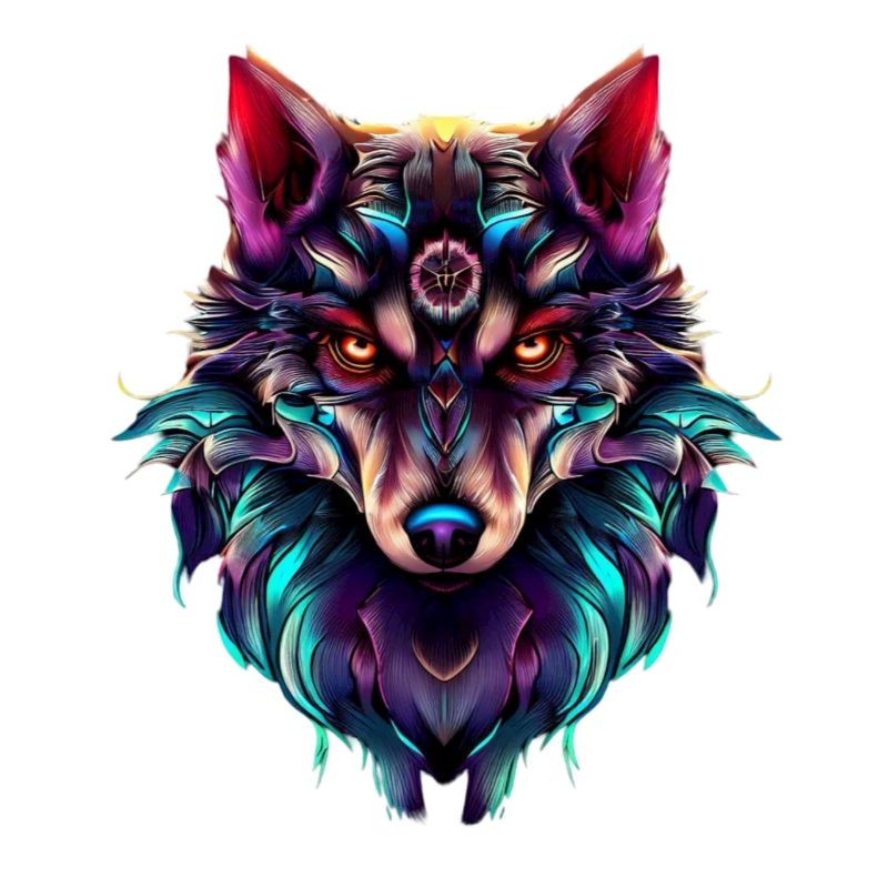 Wolf’s Head Synthwave Wolf