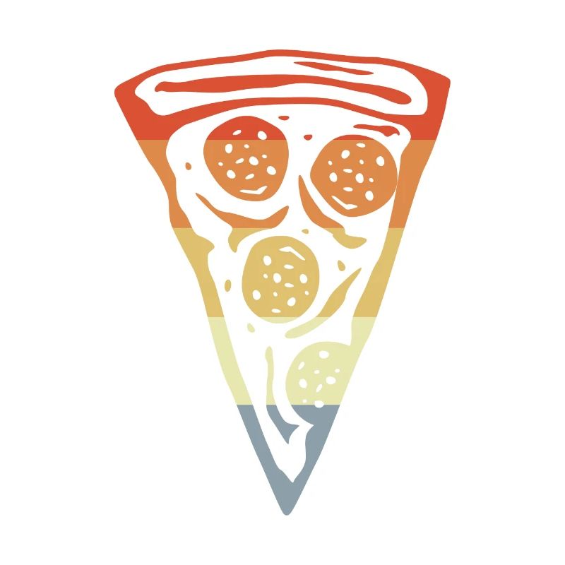 Tranche de pizza rétro