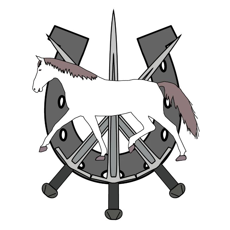 Cheval Ross Cheval Fer à cheval Épées Cavalier d’épée