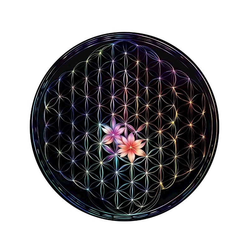 Regenbogen Lebensblume Design