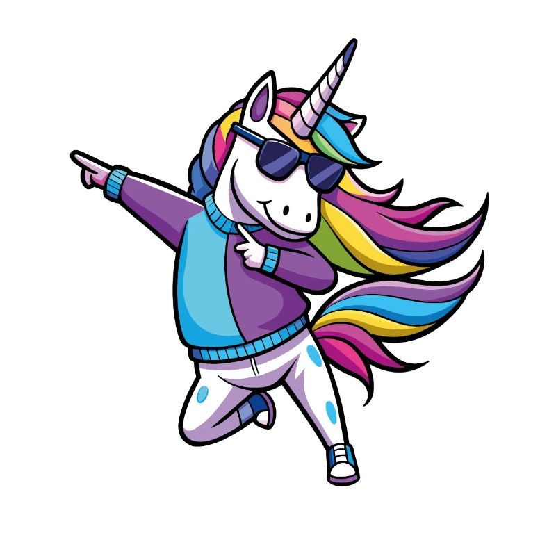 Rainbow Unicorn Dancer Illustration