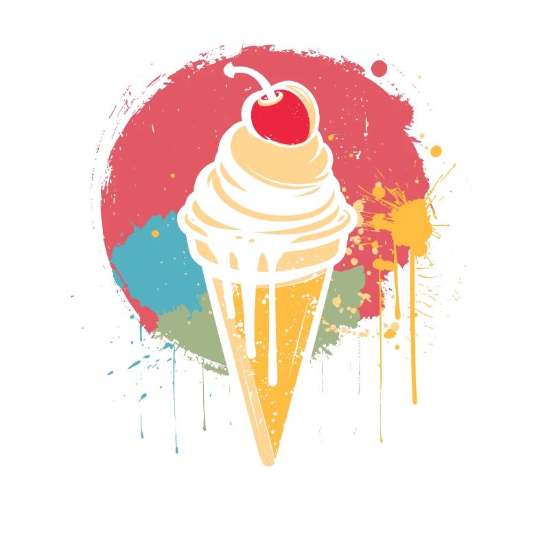 Graffiti de cornet de crème glacée