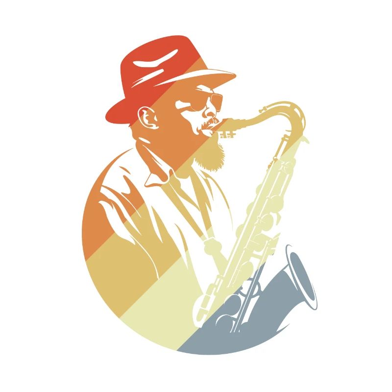 Saxophone Player Retro