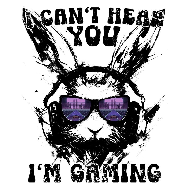 Je ne t’entends pas, je joue à la synthwave rétro Bunny