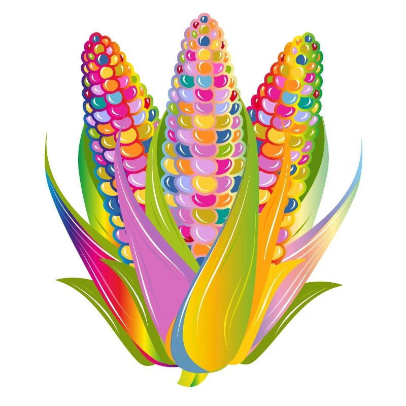 Conception colorée de maïs végétal dans le style pop art