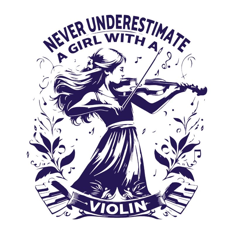 Fille jouant du violon avec citation d’autonomisation