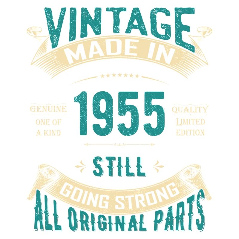 Conception de texte classique vintage de 1955