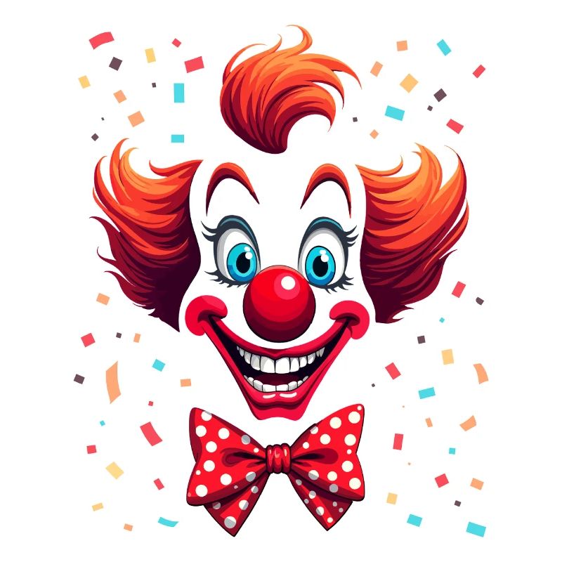 Clown coquin avec design de confettis