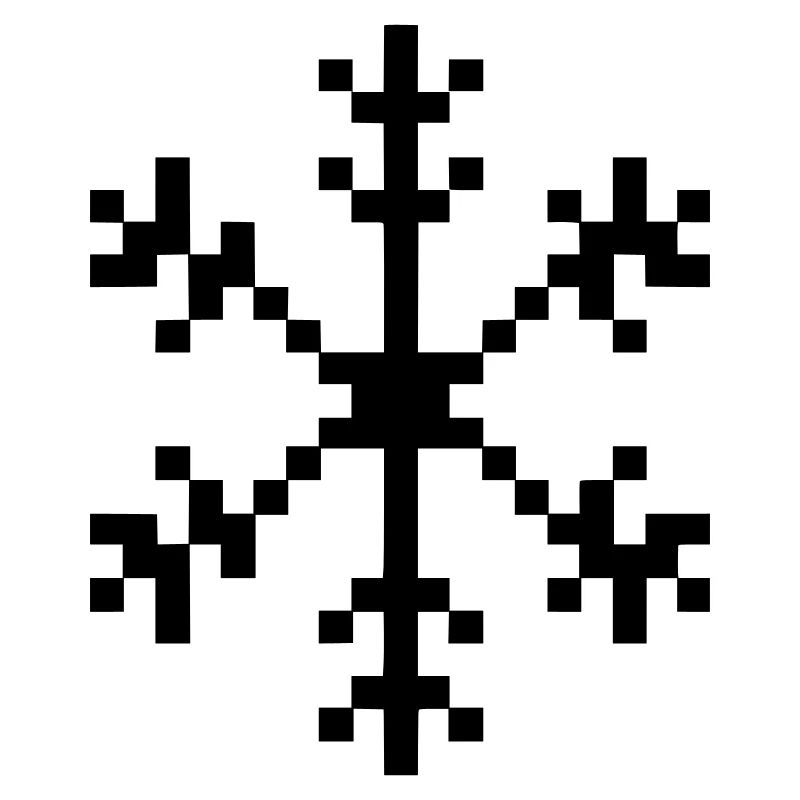 Flocon de neige pixel art