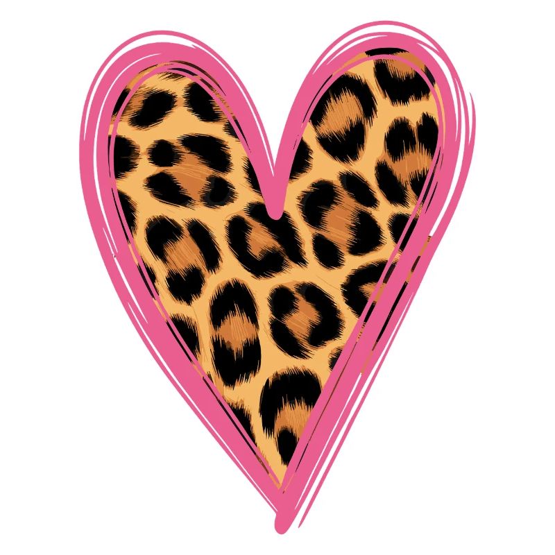 Leopard Pattern Heart Design