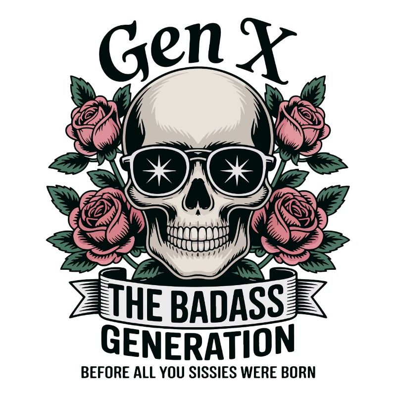 Gen X Badass Generation Before Born Jeu de mots