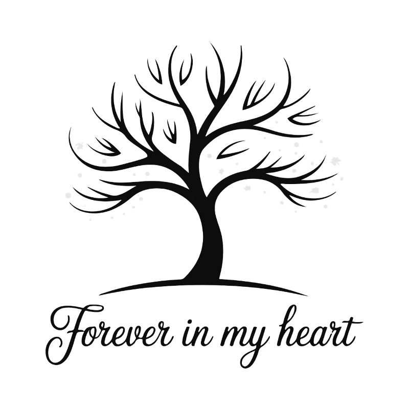 Conception d'arbre de cœur éternel