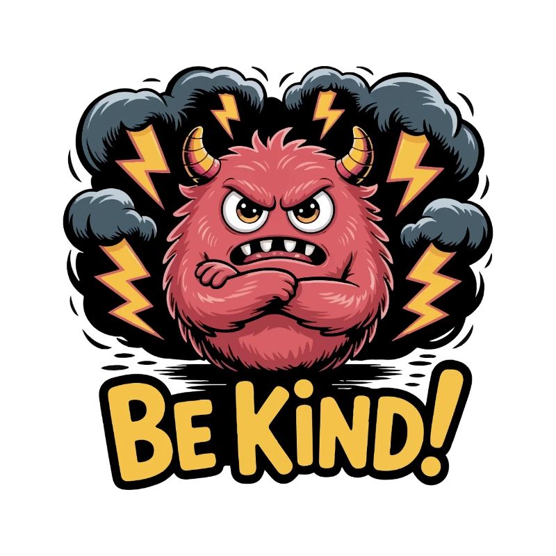 Fierce Friendly Monster with Lightning