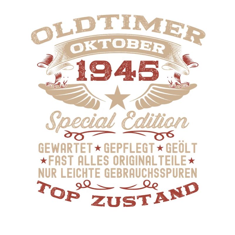 80. Geburtstag Geschenk Oldtimer Oktober 1945