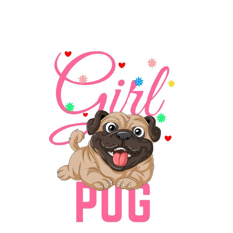 Mädchen und ihr Mops