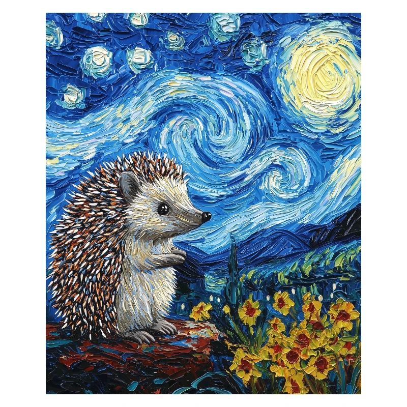  Igel Van Gogh Style Starry Night