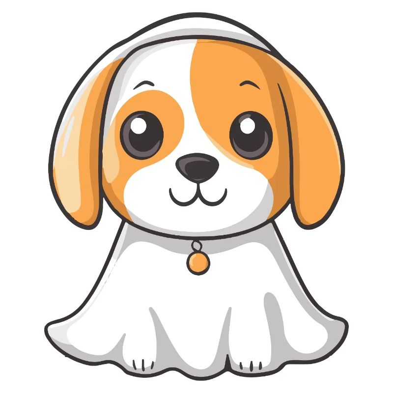 Beagle Dog Halloween Ghost