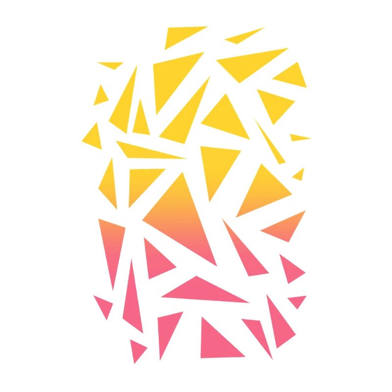 Triangle Pattern - Yellow Red