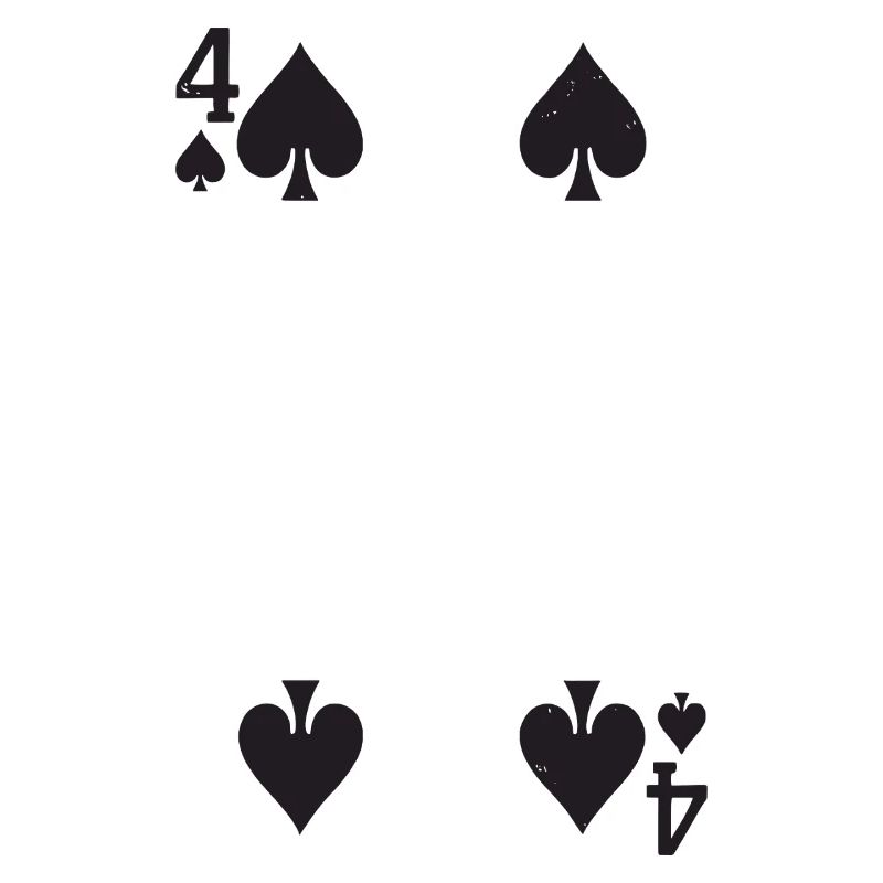 Four Spades Silhouette Pattern