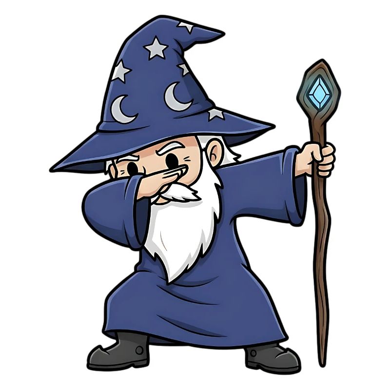 Dabbing Wizard - Conception de sorcier amusant