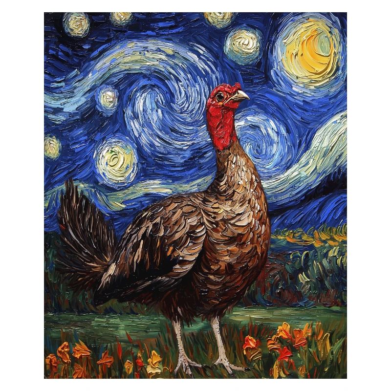Oiseau de dinde à la Van Gogh
