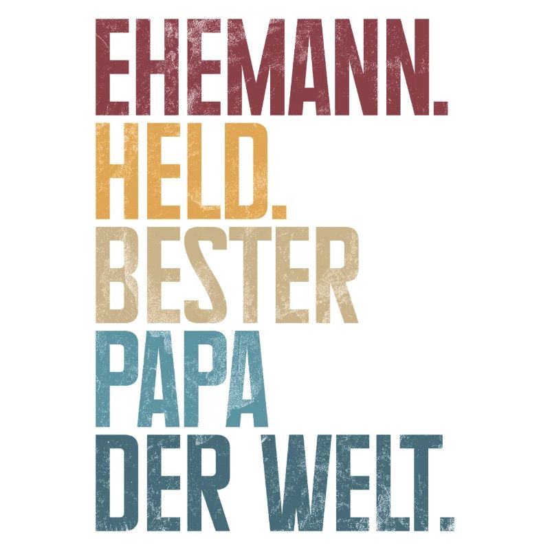 Ehemann Held Bester Papa Der Welt Retro