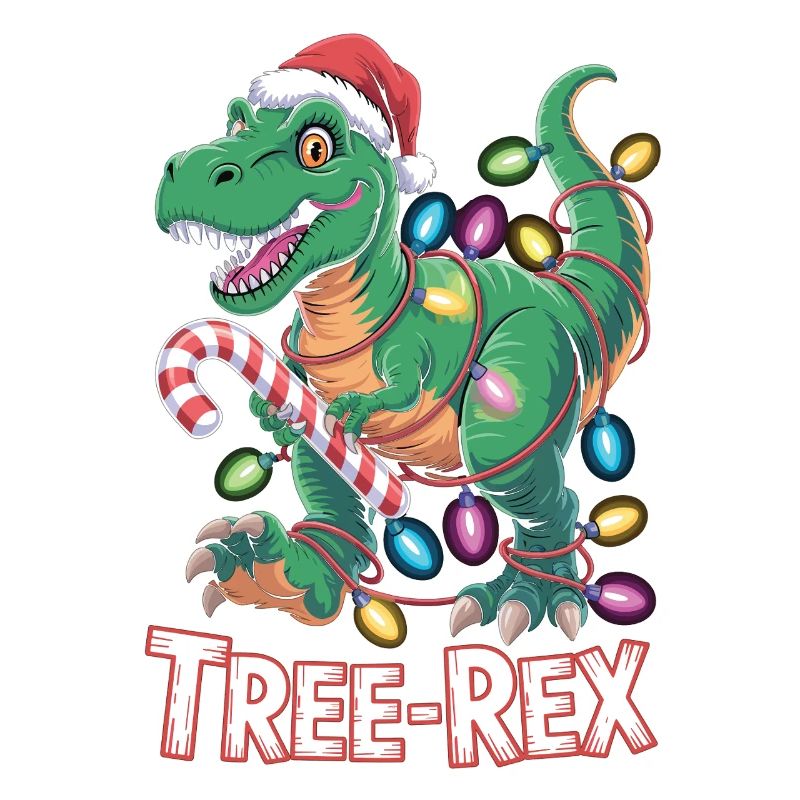 Tree-Rex Dinosaurier - T-Rex mit Lichterkette