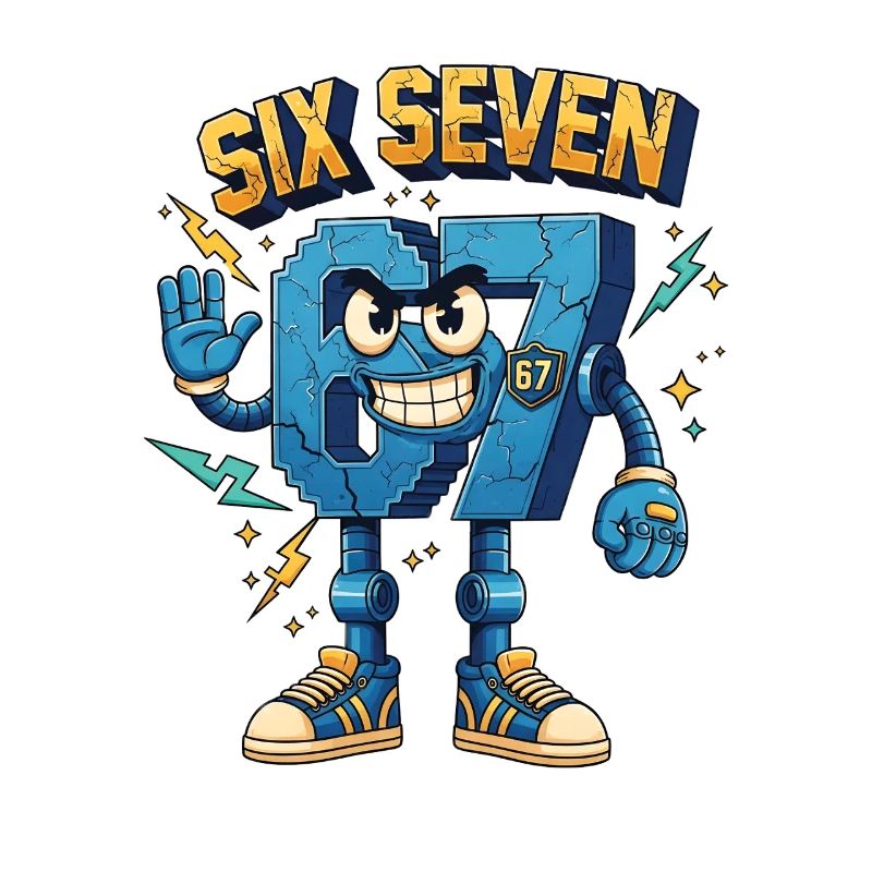 67 Six Seven Sixty-Seven Robot Comic Number