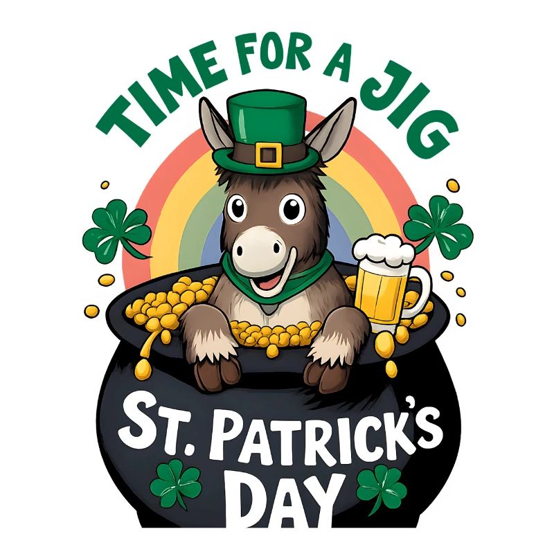 Arc-en-ciel de la Saint-Patrick pour la Saint-Patrick : Pot en or de l’âne