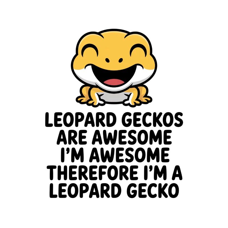 Cheerful Leopardgecko Meme on Black
