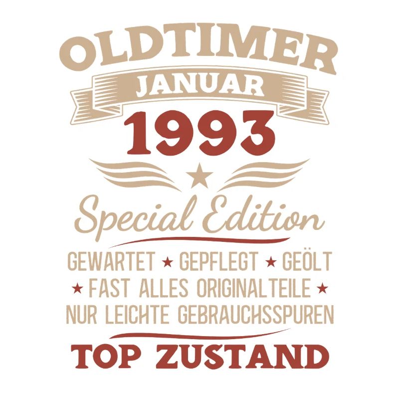 33. Geburtstag Geschenk Oldtimer Januar 1993