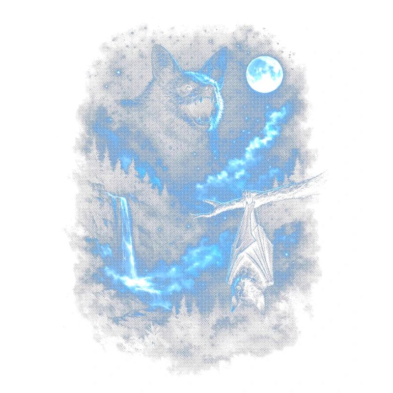 Blue Night Wolf Moonlight