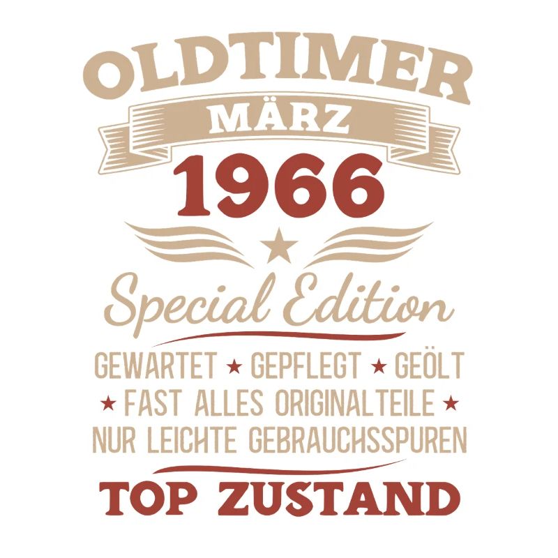 60. Geburtstag Geschenk Mann Oldtimer März 1966
