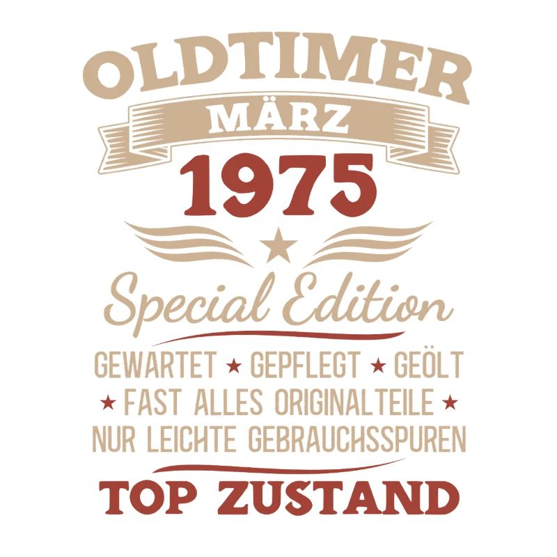 51. Geburtstag Geschenk Mann Oldtimer März 1975