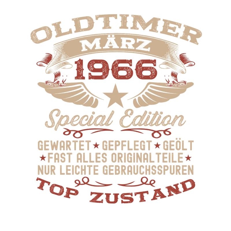 60. Geburtstag Geschenk Mann Oldtimer März 1966