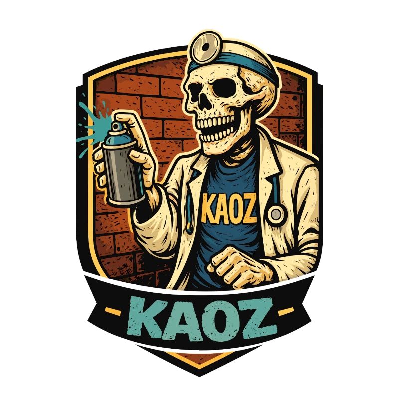 Skeleton Medic Graffiti Shield