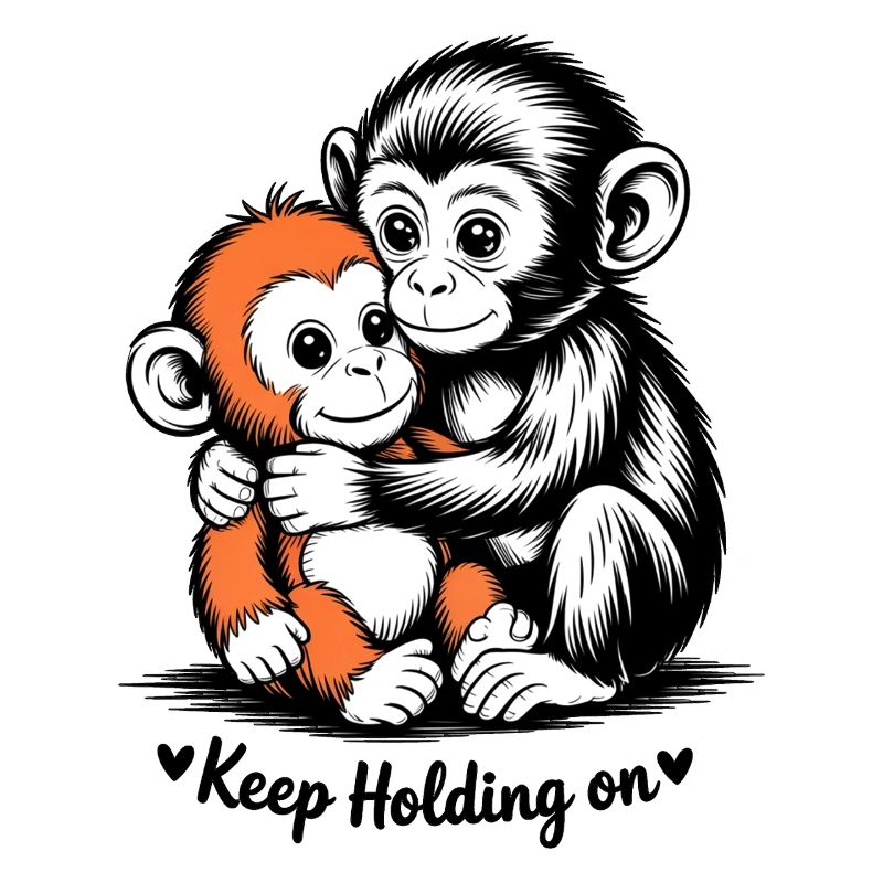 Hugging Monkey Duo