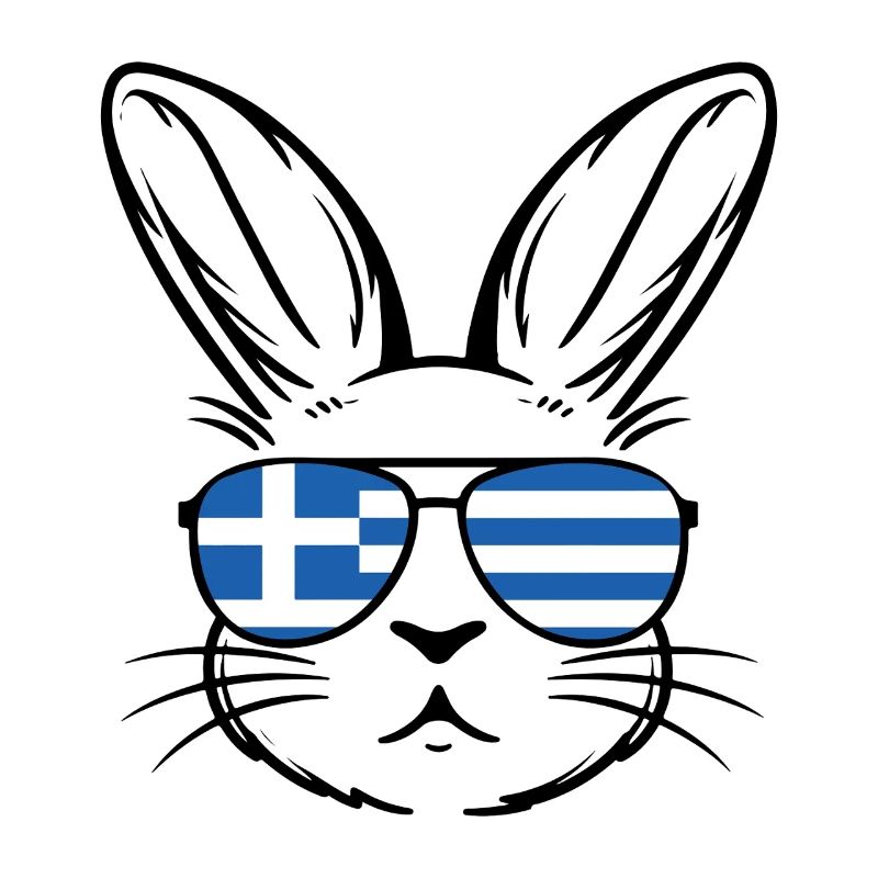 Greek Easter Greek Flag Easter Bunny