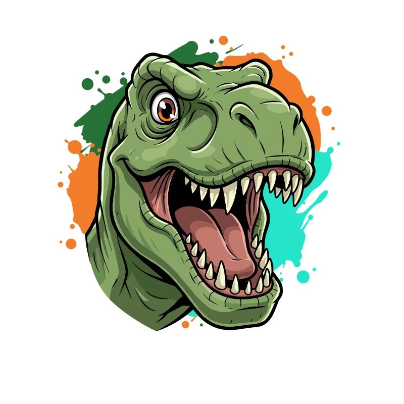 Impression néon T-Rex Paint Splash