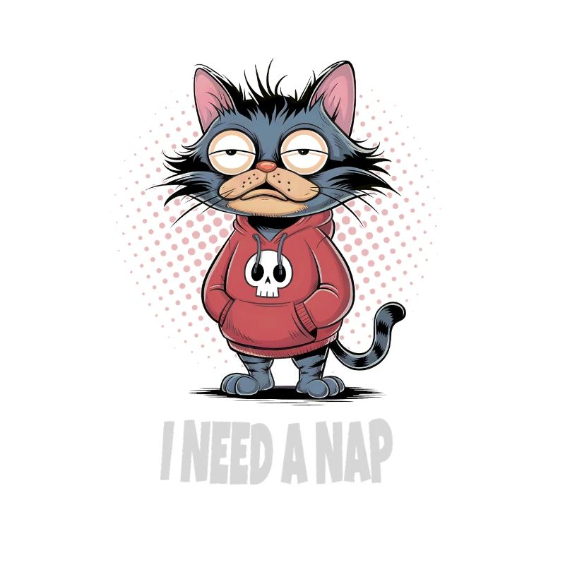 I Need A Nap Müde Katze 