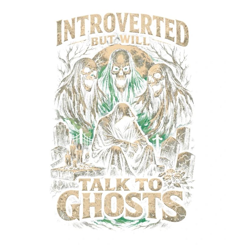 Cemetery Goth Introverted But Will Talk To Ghosts