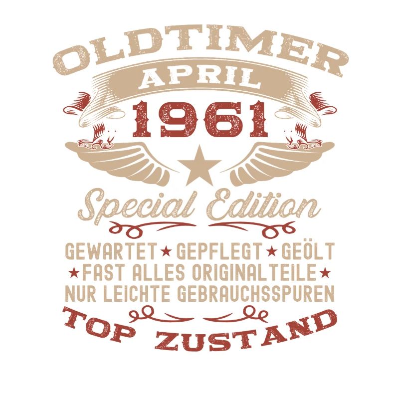 65. Geburtstag Geschenk Mann Oldtimer April 1961