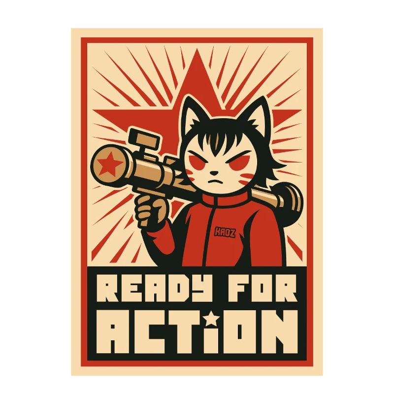 Retro Cat Commando: Bereit für den Einsatz
