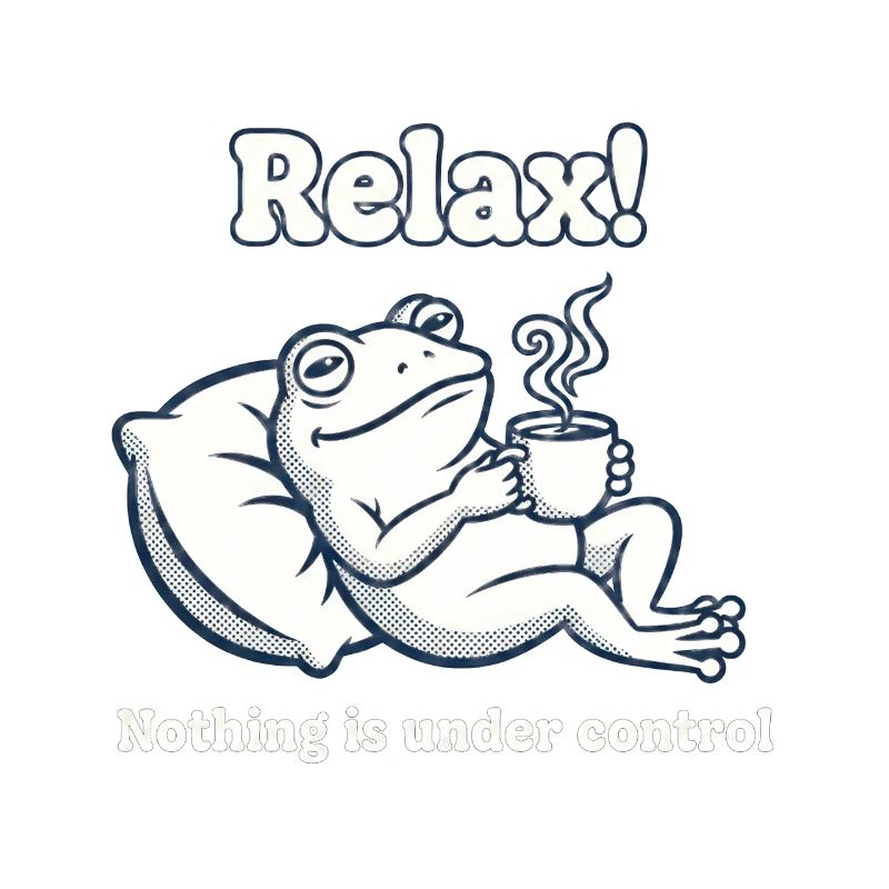 Relaxed frog: Nothing is under control