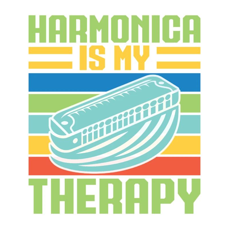 Funny Harmonica Player Is My Therapy Harmonica