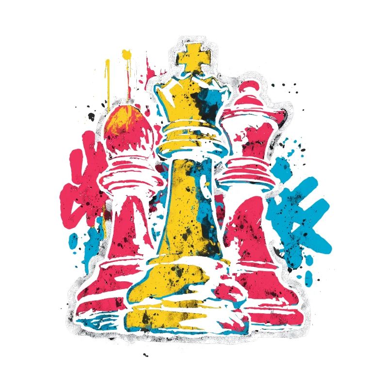 Chess Graffiti Figures Design for Men Gift